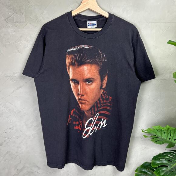 Elvis Presley 1990 Single Stitch Winterland Licensed Big Face Large Shirt - Picture 1 of 4